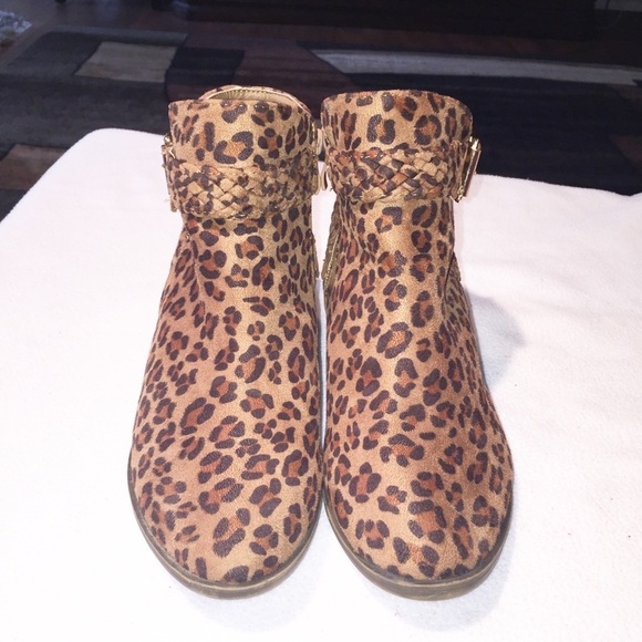 Weeboo ankle braided strap leopard bootie - Picture 2 of 10